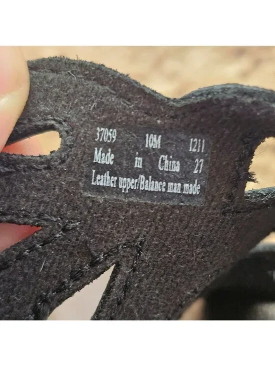 Clarks Bendables Wedge Sandals Womens 10M Black 37059 Comfort Slip On Slides - Picture 5 of 10